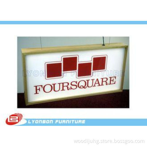 Paint / Melamine Finished Wood Light Box For Retail , Wood